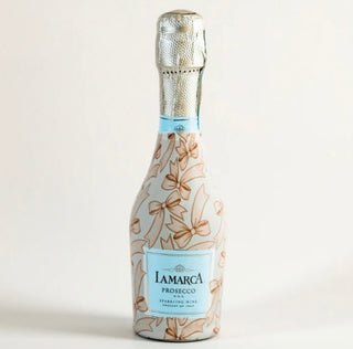 Beau Bottles Beige Bows - Mini Prosecco Collection Wine Accessories - Chickie Collective