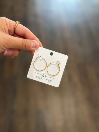Michelle 18K Gold Plated Hoop Earrings - Hypoallergenic