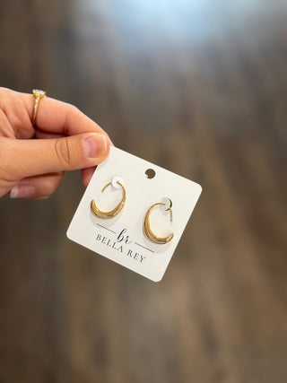 Audrey 18K Gold Plated Hoop Earrings - Hypoallergenic