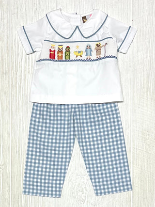 Nativity Scene Smock and Pant Set Kids clothes    - Chickie Collective