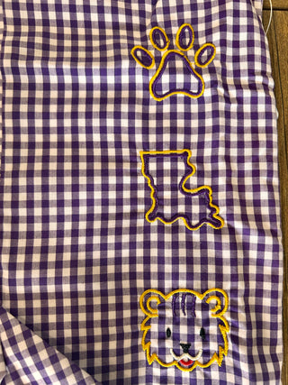 Tiger Purple/Gold 3 logos Jumpsuit