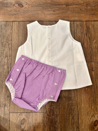 Purple/Gold Diaper Set