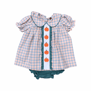 Adorable Pumpkin Print Bloomer Set for Girls Girls outfit - Chickie Collective