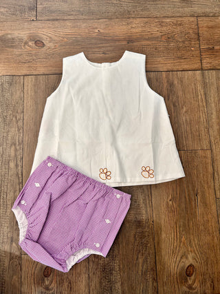Purple/Gold Diaper Set