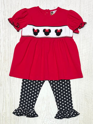 Cute Mouse Ears Ruffle Pant Set Kids clothes    - Chickie Collective