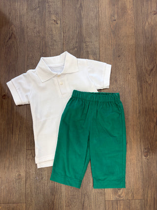 Green Corduroy Boy Pants