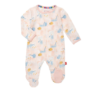 Arts & Cats Footie Baby Gown    - Chickie Collective