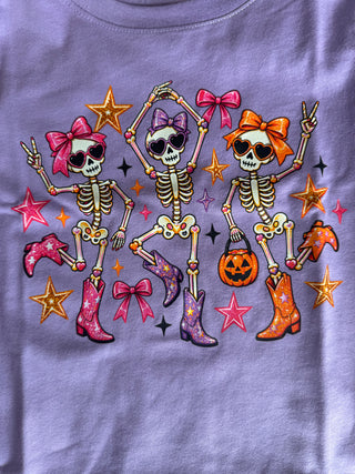 Dancing Skelton W/ Bows Tee