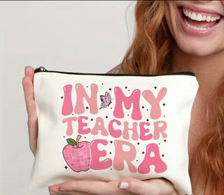 In My Teacher Era Zip Pouch: Apple Zipper Bag    - Chickie Collective