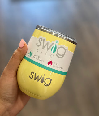 Shimmer Buttercup Stemless Wine Cup (12oz) Drinkware - Chickie Collective