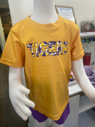 Tigers Camo Gold Dri-Fit Gameday Shirt Boy's Shirt - Chickie Collective