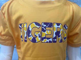 Tigers Camo Gold Dri-Fit Gameday Shirt Boy's Shirt - Chickie Collective