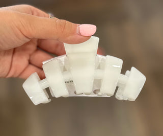 Classic Hair Clip - Coconut White Hair Accessories - Chickie Collective