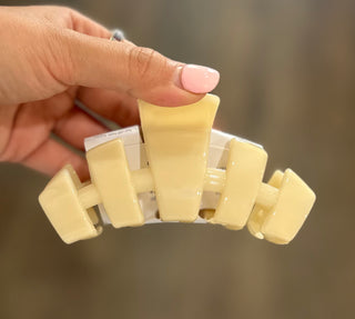 Classic Hair Clip - Almond Beige Hair Accessories - Chickie Collective
