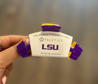 Classic College Hair Clip | Large | LSU Hair Accessories - Chickie Collective