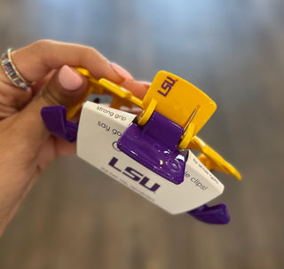Classic College Hair Clip | Large | LSU Hair Accessories - Chickie Collective