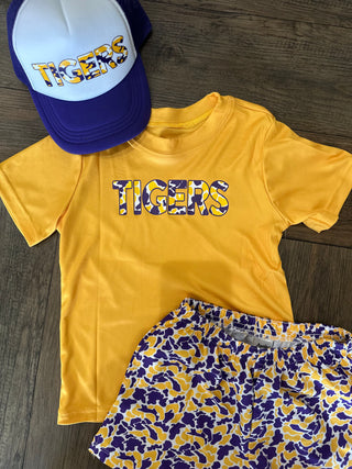 Tigers Camo Gold Dri-Fit Gameday Shirt Boy's Shirt - Chickie Collective