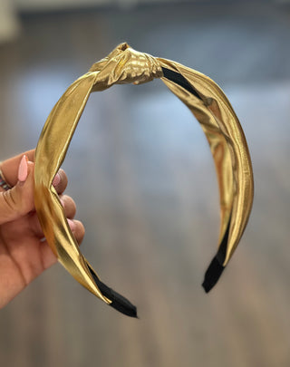 Metallic Top Knot Headband Headband - Chickie Collective