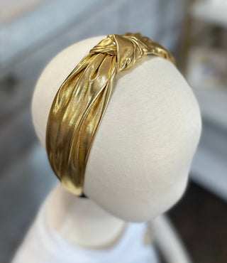 Metallic Top Knot Headband Headband - Chickie Collective