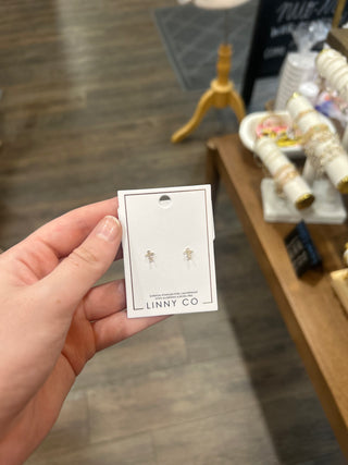Catherine Cross Screwback Stud Earrings - Chickie Collective