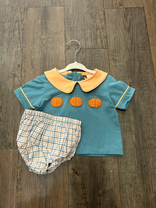Charming Pumpkin Boys Bloomer Set Boys Outfit - Chickie Collective