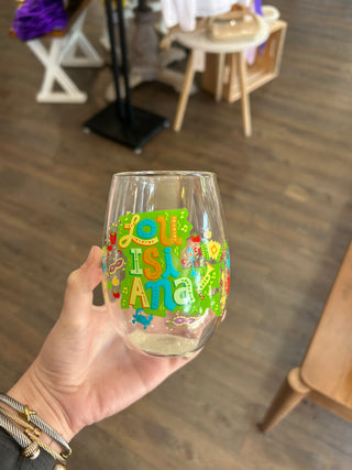 Stemless Wine Glass - Louisiana - Chickie Collective