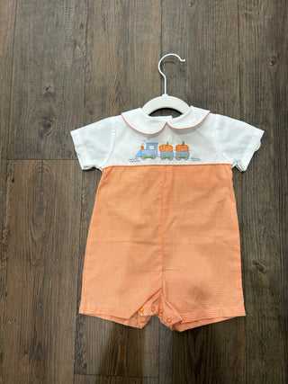 Pumpkin embroidered long jon - Chickie Collective