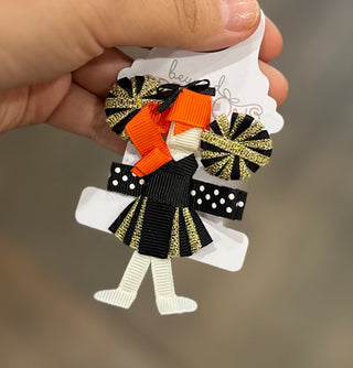 Black and Gold Cheerleader Hair Clip Kids Hair Accessories Red - Chickie Collective