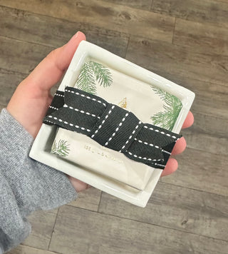 Frasier Fir Bar Soap & Dish Set Soap - Chickie Collective