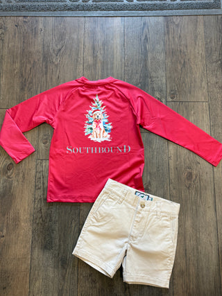 Boys Christmas Puppy Longsleeve Tee Boys T-Shirt - Chickie Collective