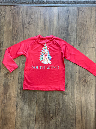 Boys Christmas Puppy Longsleeve Tee Boys T-Shirt - Chickie Collective