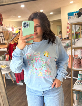 Women’s Longsleeve Christmas Favorites Shirt Graphic/Graphic Long Sleeve Tees - Chickie Collective