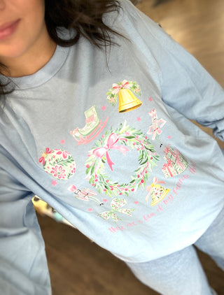 Women’s Longsleeve Christmas Favorites Shirt Graphic/Graphic Long Sleeve Tees - Chickie Collective