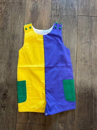 Mardi Gras Tri-Colored Shortall - Chickie Collective