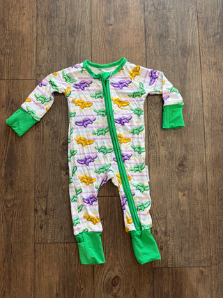 Mardi Gras Alligator Romper