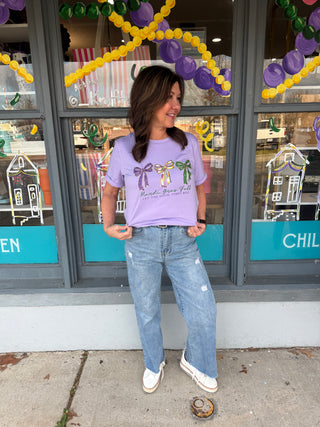 Let the Good Times Roll Lavender Tee