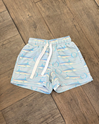 Boys Coral Swordfish Swim Shorts