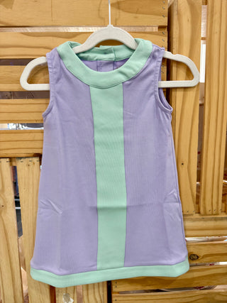 Purple & Mint Collins Girls Dress