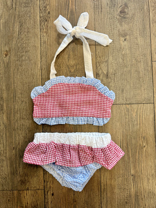 Seersucker Swim Red & Blue