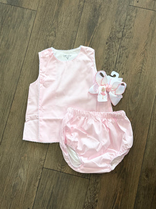 Pink Button Diaper Set