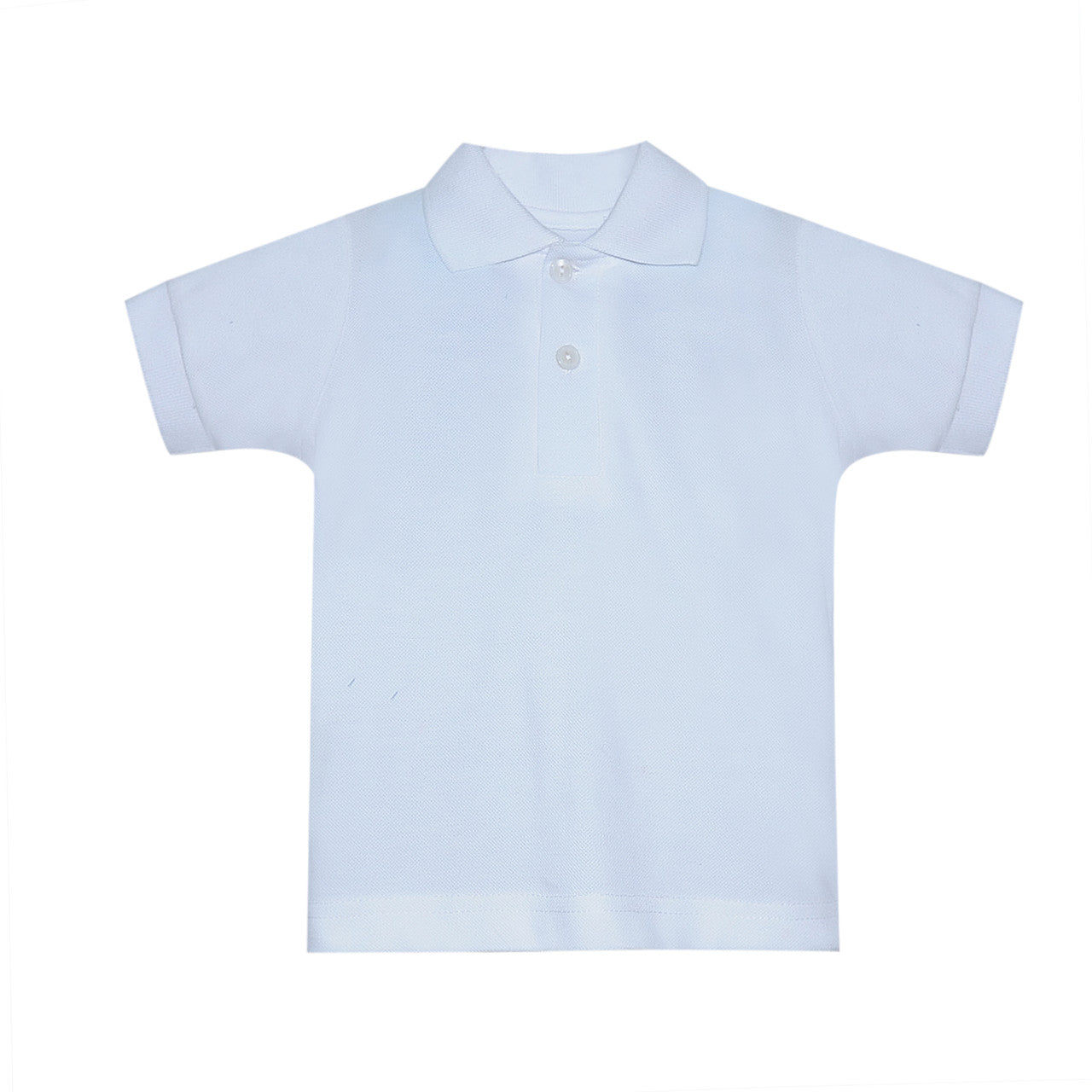 The Azarhia Sophisticated White Polo Shirt, a timeless classic of style and sophistication, showcased on a white background.