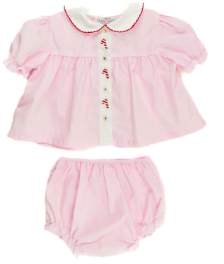 Pink Candy Cane Diaper Set Kids clothes    - Chickie Collective