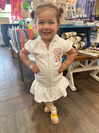 White Dance Cover Up Girls Dresses - Chickie Collective