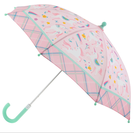 A Stephen Joseph pink unicorn umbrella.