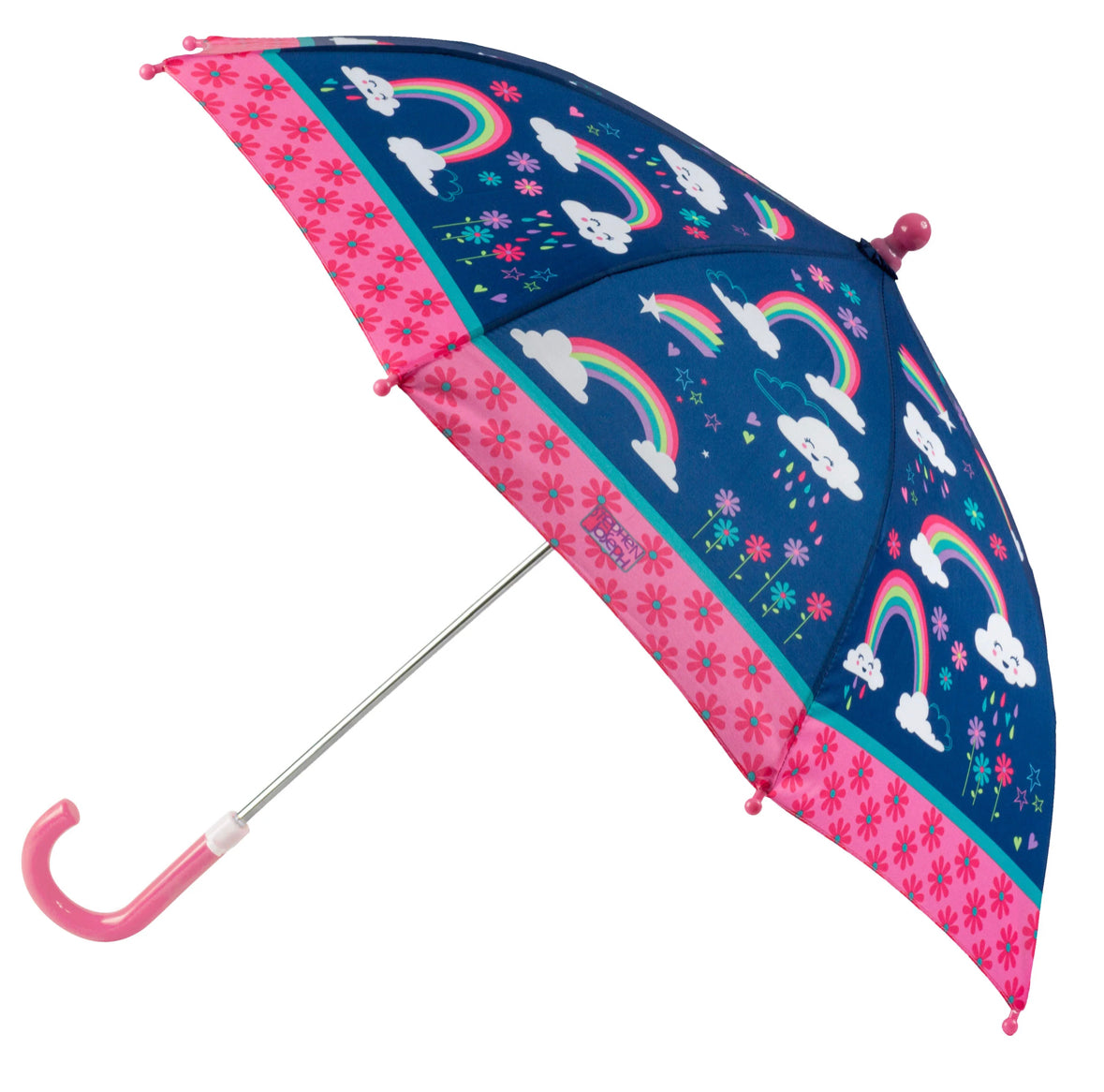 A Stephen Joseph Blue Rainbow umbrella, perfect for rainy days.