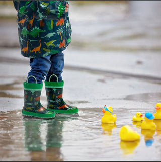 Rain Boots - Green Dinosaur Rain Boots    - Chickie Collective