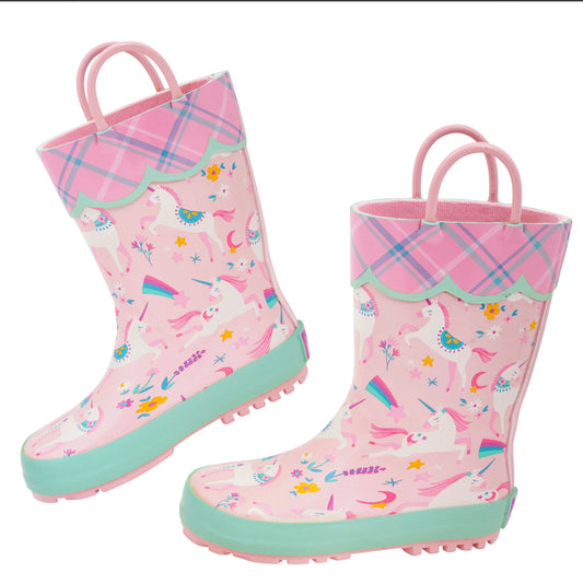 Rain Boots  - Pink Unicorn