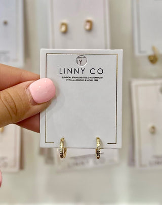 Scarlett Hoop Gold Huggie Earrings 12mm Earring - Chickie Collective