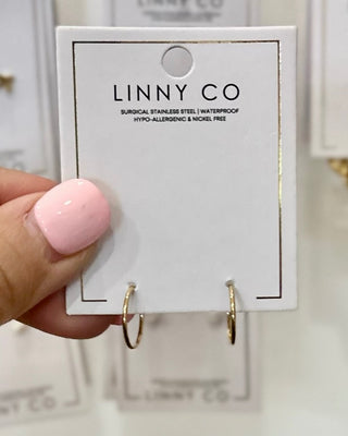 Ava Huggie Gold Earrings Earring - Chickie Collective