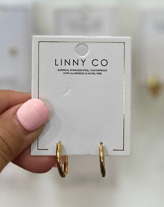 Scarlett Hoop Gold Huggie Earrings Earring - Chickie Collective